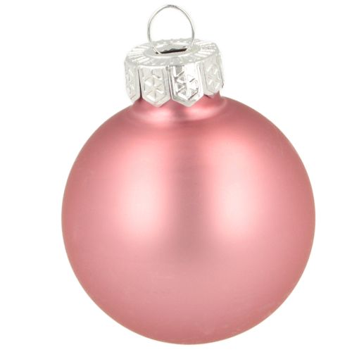 Artikel Kerstboomdecoratie kerstballen glas roze grijs Ø4cm 24 stuks