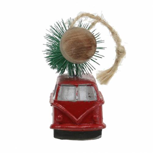 Floristik24 Boomdecoratie auto met spar 6,5cm om 4st op te hangen