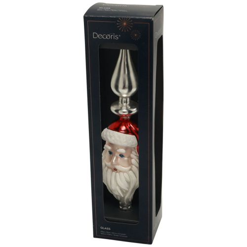 Artikel Boomtopper glas Kerstman Kerstboomtopper 34cm