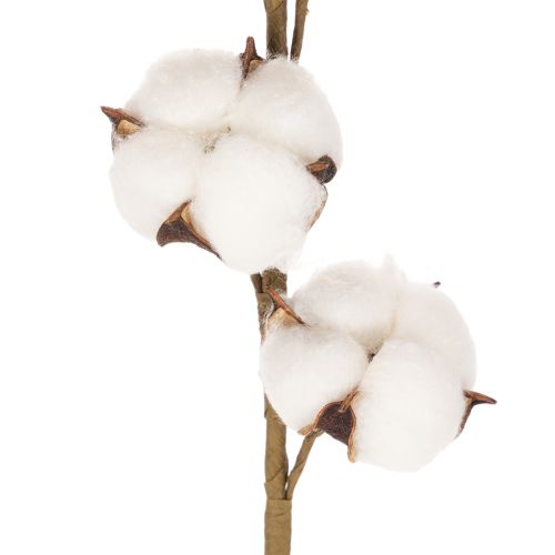 Kunstmatige katoentak met 8 echte bloemen, 78 cm | Floristik24.nl