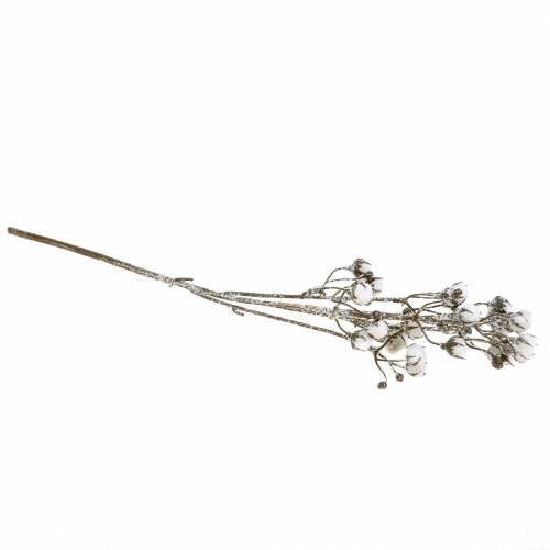 Floristik24 Katoenen tak iced 47cm