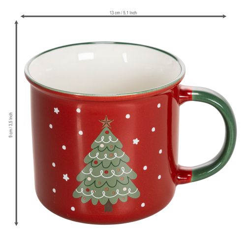 Kerstmok met kerstboommotief, 9 cm | Floristik24.nl