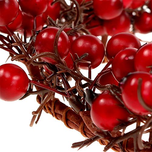 Floristik24 Bessenkrans Ø15cm rood