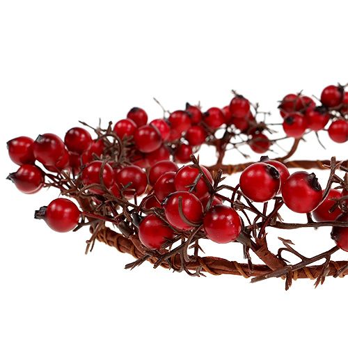 Floristik24 Bessenkrans Ø15cm rood