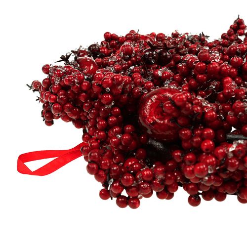 Floristik24 Bessenkrans Ø 36cm, gezoet rood