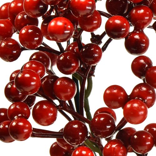 Floristik24 Bessenkrans Rood Kunstplanten Rood Kerst Ø30cm