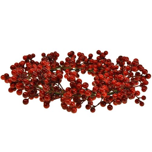 Artikel Bessenkrans Rood Kunstplanten Rood Kerst Ø35cm