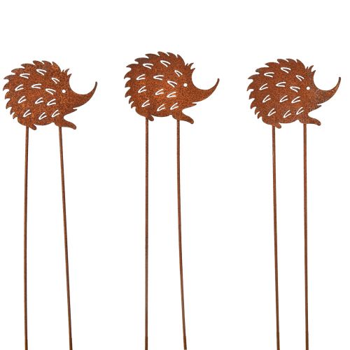 Artikel Bedplug egel roest metaal patina 10x8,5cm 6 st