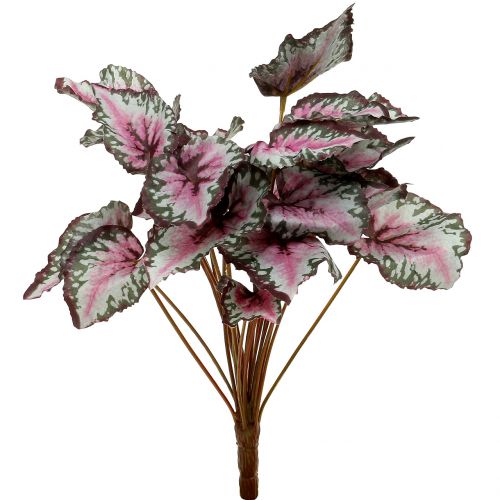 Artikel Kunstmatige begonia bush groen, violet 34cm