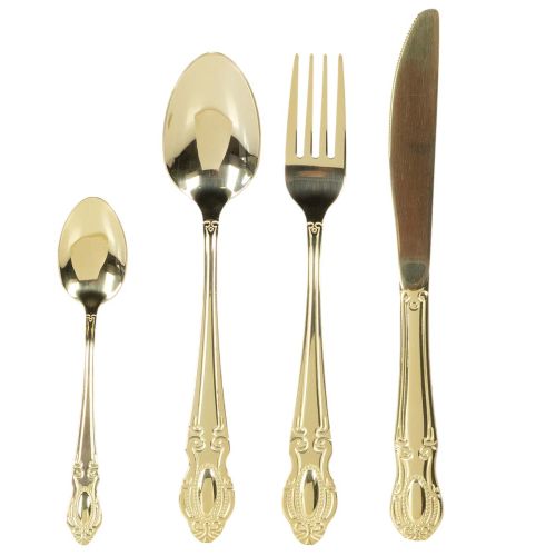 Gouden bestekset, 16-delig, in