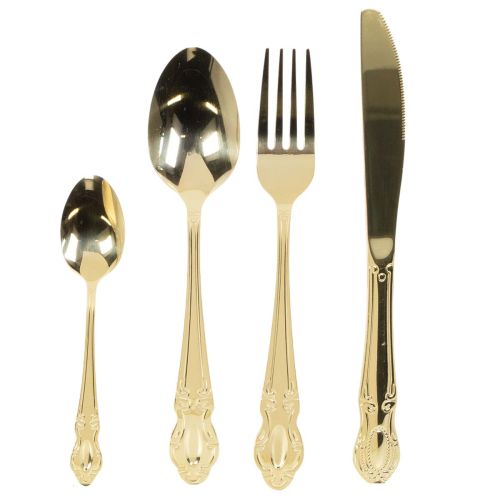 Gouden bestekset, 16-delig, in