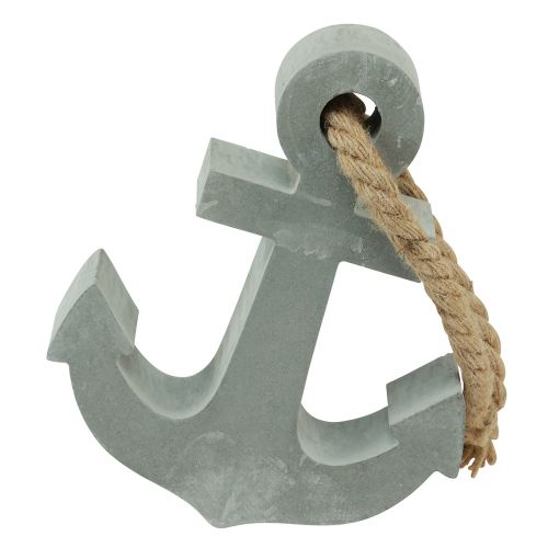 Betonankerdecoratie maritieme tafeldecoratie grijs 18cmx4,5cmx22cm