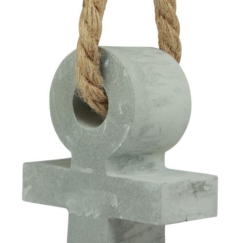 Floristik24 Betonankerdecoratie maritieme tafeldecoratie grijs 18cmx4,5cmx22cm