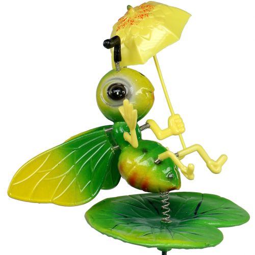 Floristik24 Bij met paraplu als tuinplug 73cm