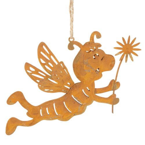 Hangende bijendecoratie, roestkleurig metaal, zomerdecoratie, 12 cm, 6 stuks kopen | Floristik24.nl