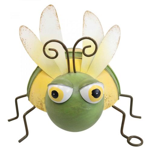 Floristik24 Tuinfiguur bij, decoratief figuur metaal insect H9.5cm groen geel