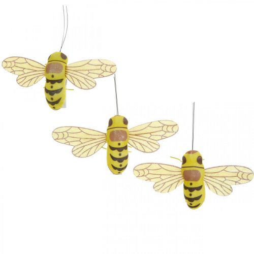 Floristik24 Deco clip bee, lente decoratie, bee to clip, cadeau decoratie 3st