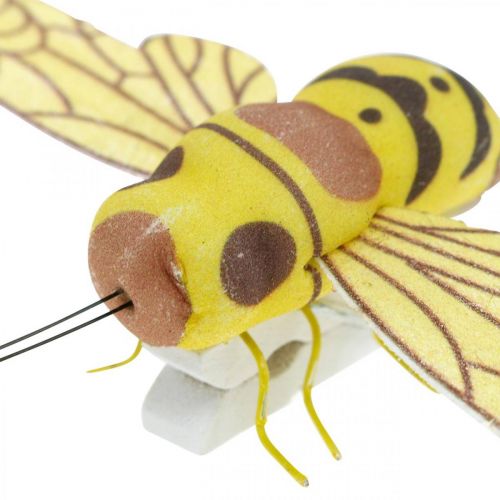 Floristik24 Deco clip bee, lente decoratie, bee to clip, cadeau decoratie 3st