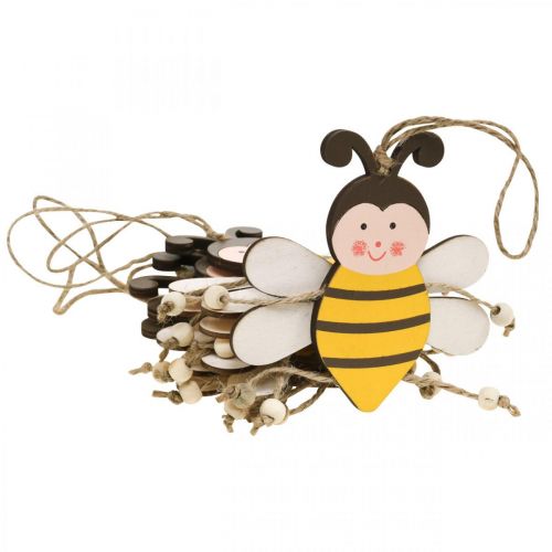 Floristik24 Bij om op te hangen, lentedecoratie, houten hanger H9.5cm 6st