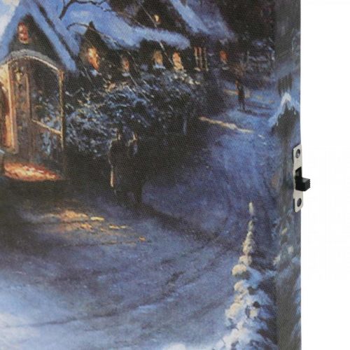 Floristik24 LED mural winterlandschap met kerk 38×28cm Voor batterij