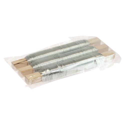 Artikel Binddraad wikkeldraad bloemendraad zilver 0,50mm 100g 3 stuks