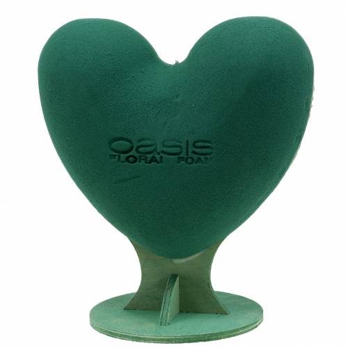 Steekschuim 3D hart met voet steekschuim groen 30cm x 28cm