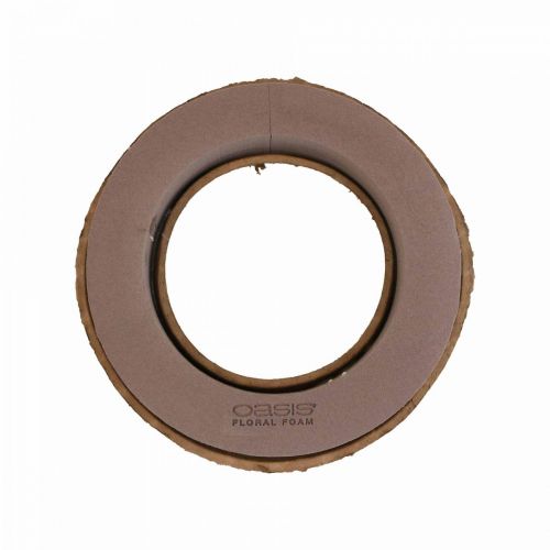 Oasis steekschuimring Biolit Nature Source bruin 32cm 2st