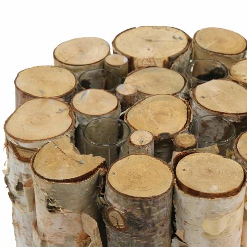 Floristik24 Berkenpotje met reageerbuizen naturel Ø17cm H13cm