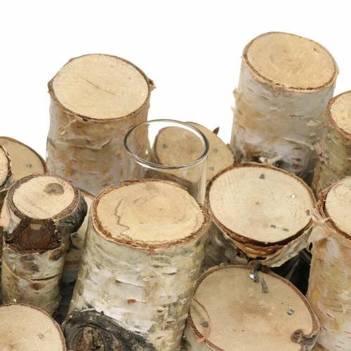 Floristik24 Berkenpotje met reageerbuizen naturel 32cm