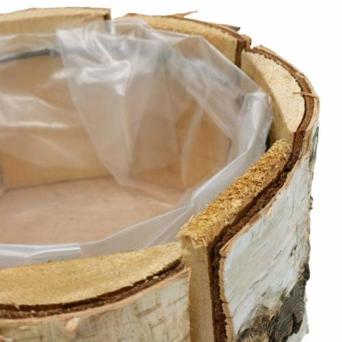 Floristik24 Bloempot berken naturel berken pot ronde houten plantenbak Ø13cm