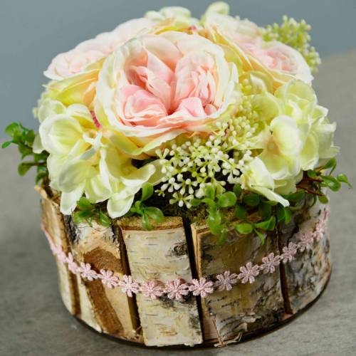 Floristik24 Bloempot berken naturel berken pot ronde houten plantenbak Ø13cm