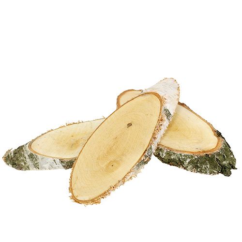 Artikel Berkenschijven ovaal naturel houten schijven decoratie 18-22cm 10 st