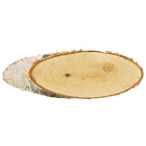 Berken schijven ovaal natuur houten schijven deco 18-22cm 10st