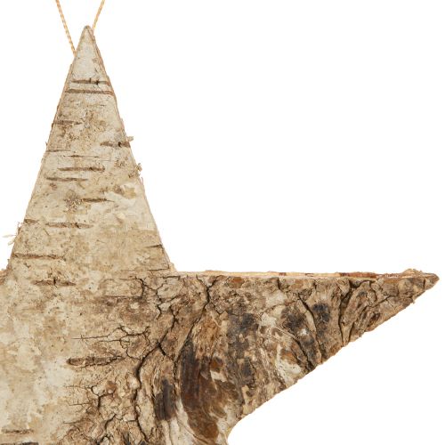 Artikel Berkensterren voor het ophangen van sterren berkenschors naturel 15cm 6 st