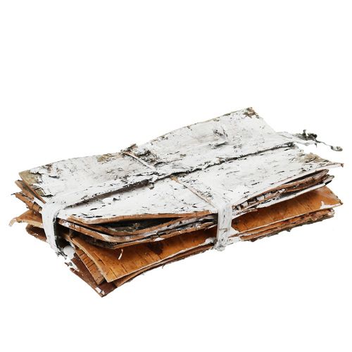 Floristik24 Schorsschijfjes 20cm x 12cm wit, gewassen 8 st