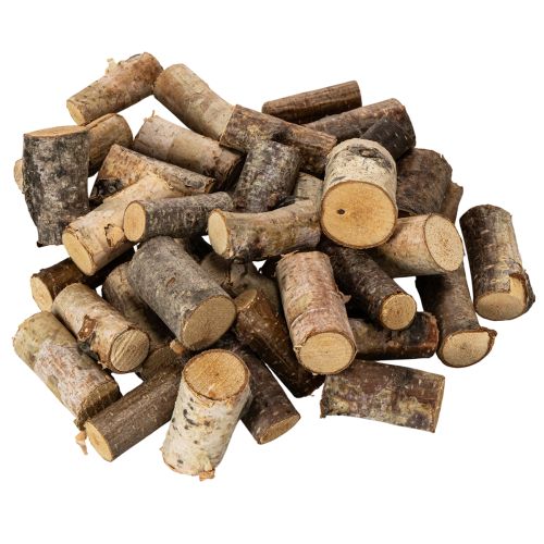 Decoratieve stukjes berkenhout met bast voor knutselprojecten, 3 cm, 300 g