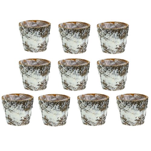 Artikel Berkenpot mini witte plantenbak plantenbak Ø7cm H7cm 10st
