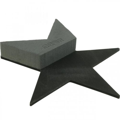 Artikel OASIS® Zwart Bioline® Steekschuim Ster Zwart H30cm 2 st