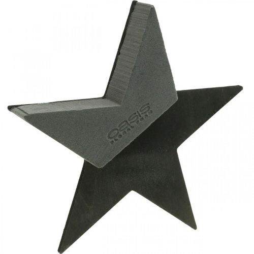 Artikel OASIS® Zwart Bioline® Steekschuim Ster Zwart H30cm 2 st