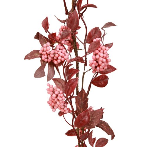 Artikel Bladslinger herfstdecoratie decoratieve hanger in roze 125cm