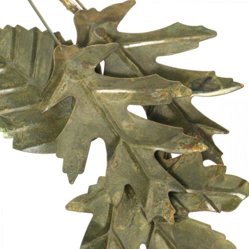 Artikel Sierring metalen krans wanddecoratie bladeren messing Ø52cm