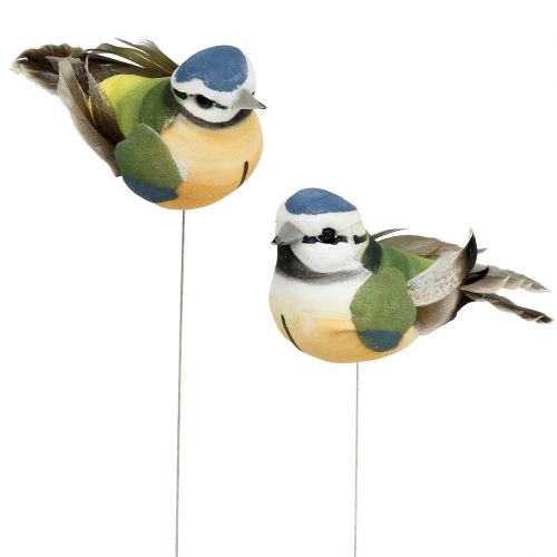 Floristik24 Pimpelmees op de draad 8,5 cm 12 stks