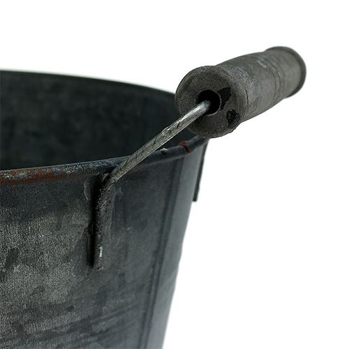 Floristik24 Metalen emmer mat Ø25cm H24cm