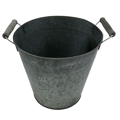 Floristik24 Metalen emmer mat Ø25cm H24cm
