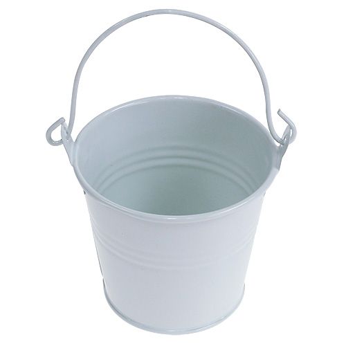 Floristik24 Blikken emmer wit Ø8cm H7cm 12p