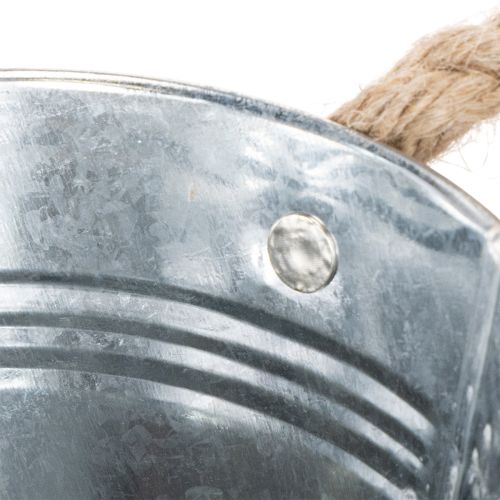 Glanzende metalen emmer met