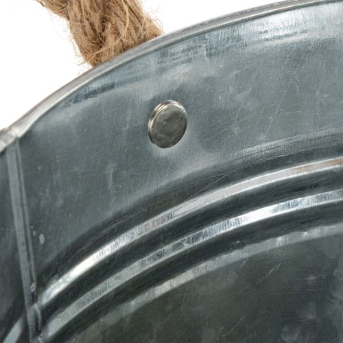 Glanzende metalen emmer met