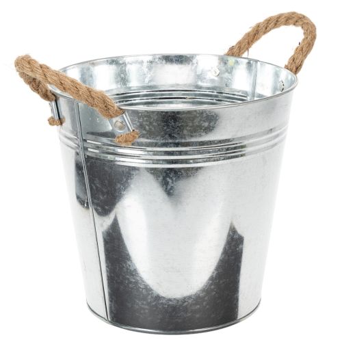 Glanzende metalen emmer met