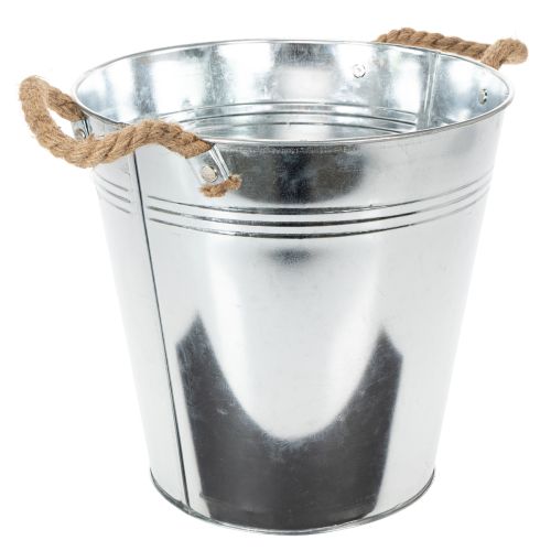 Glanzende metalen emmer met