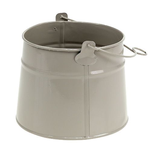 Floristik24 Blikken emmer Ø12cm H11.5cm modder